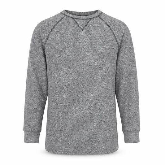 Zara Men Grey Waffle-Knit Pullover Jumper Size M