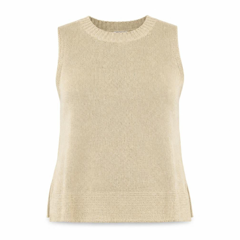 JD Williams Womens Beige Knit Tank Top Size 20 Acrylic Blend