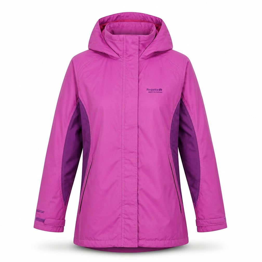 Regatta Womens Purple Waterproof Rain Coat Jacket Size 10