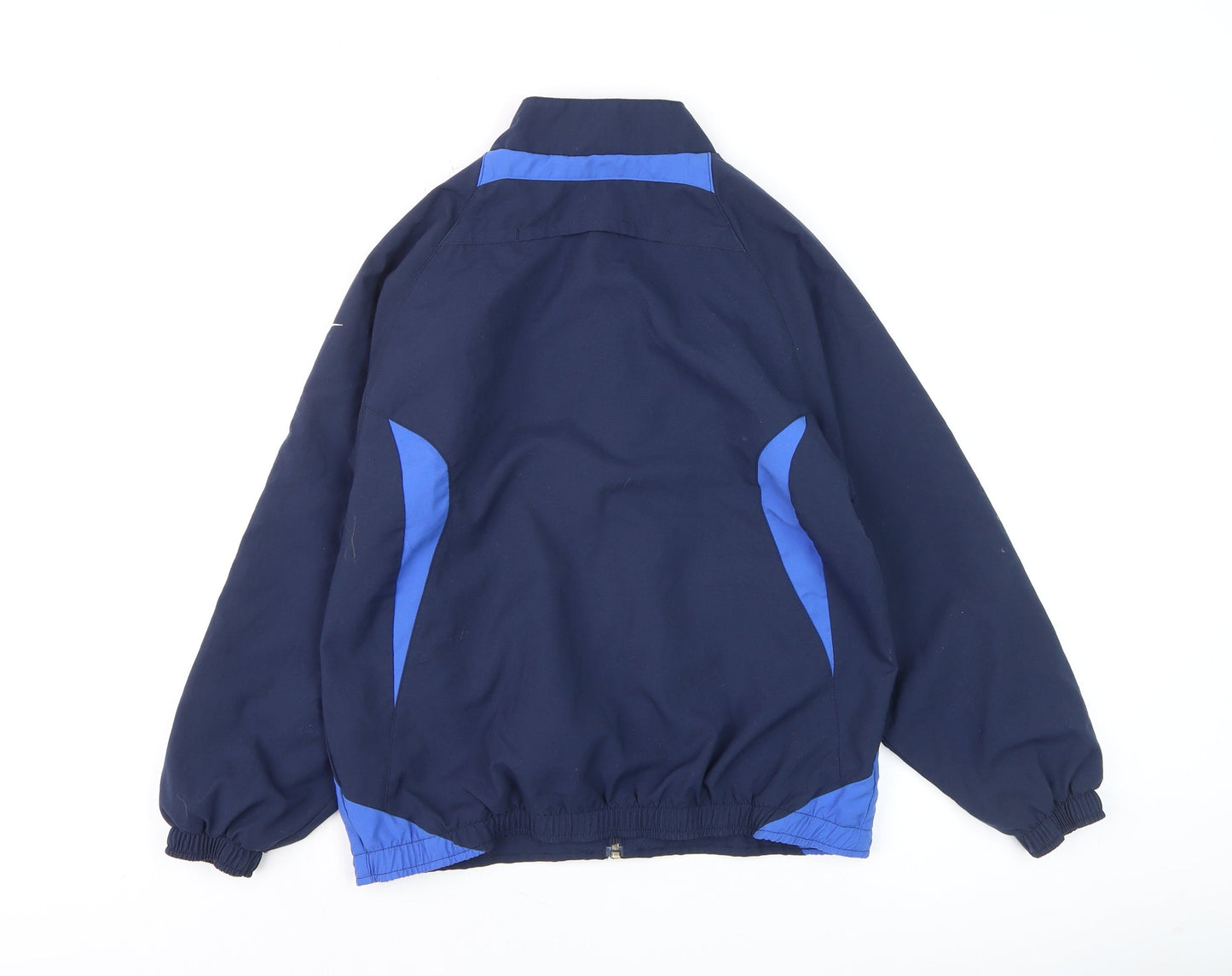 Nike Boys Blue Full Zip Track Jacket Size 10-12 Years Polyester Sportswear