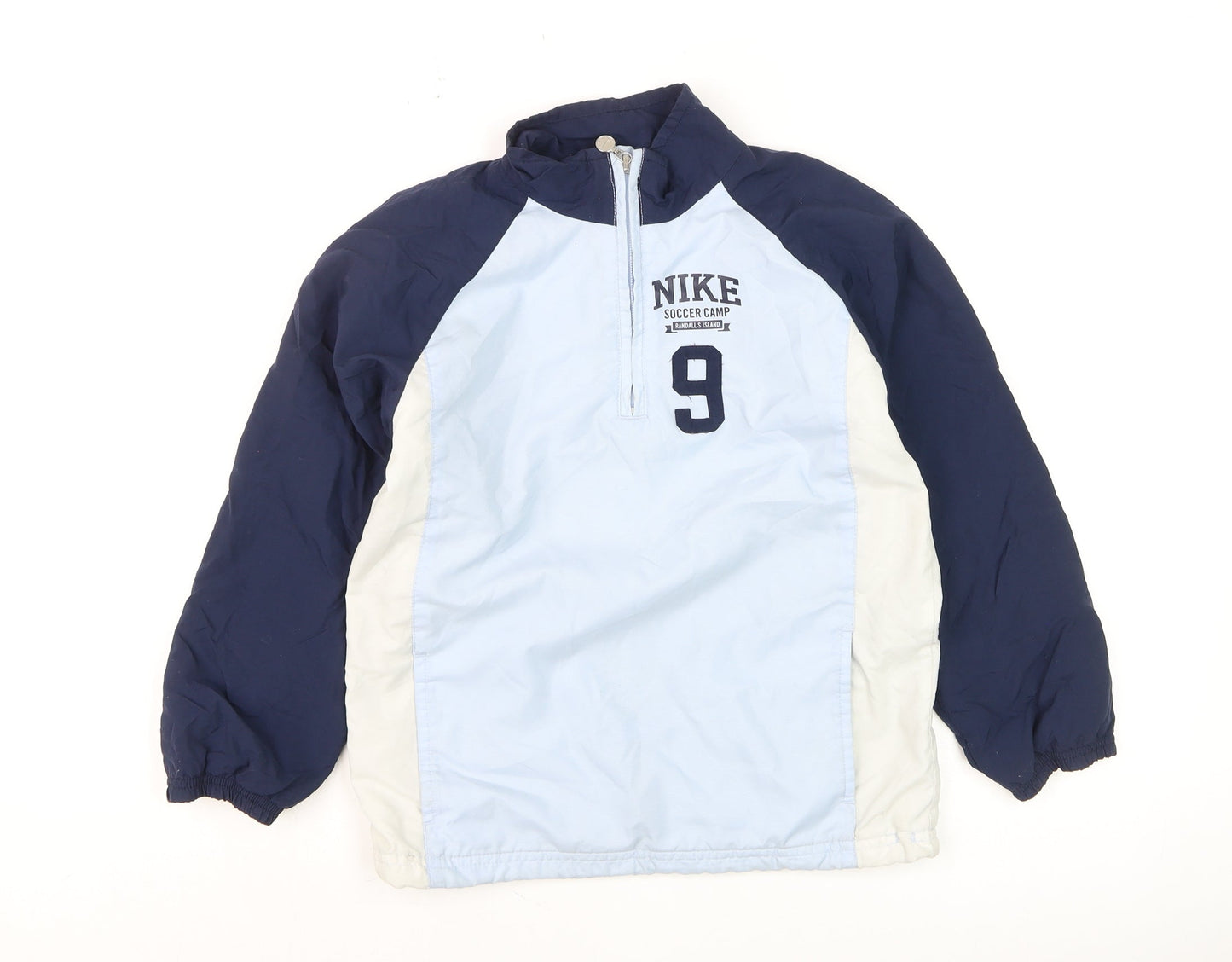 Nike Boys Blue 7-8 Years Track Jacket Soccer Camp Polyester