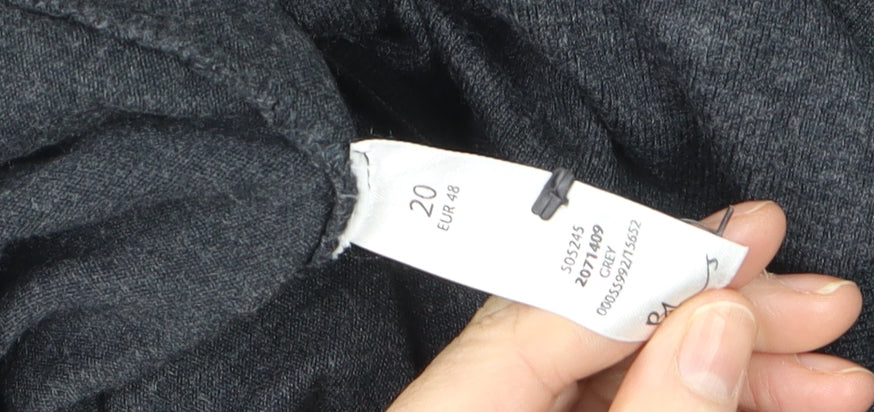Papaya Women’s Grey Tunic Jumper Size 20 Long Sleeve Knit