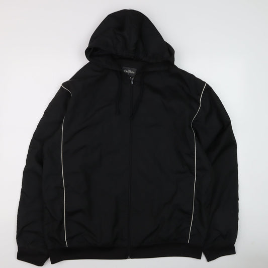 St. John's Bay Men's Black M Windbreaker Hooded Jacket