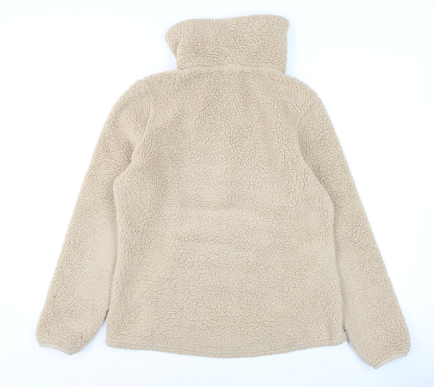 Skechers Women Beige Fleece Full Zip Hoodie Size S