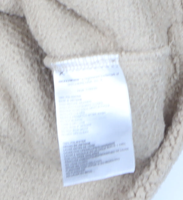 Skechers Women Beige Fleece Full Zip Hoodie Size S