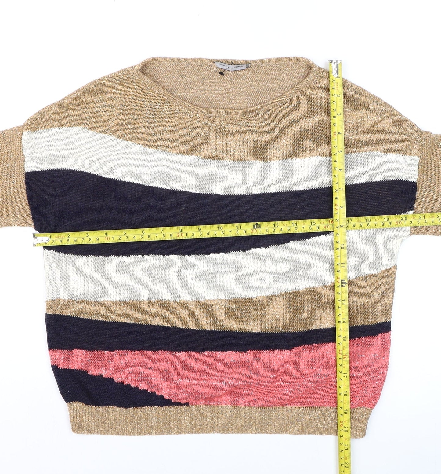 Superdry Women's Multicoloured Striped Boat Neck Pullover Jumper S