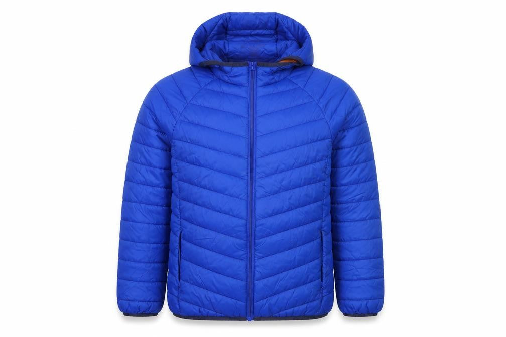 Marks & Spencer Boys Blue Hooded Puffer Jacket 12-13 Years Winter Casual