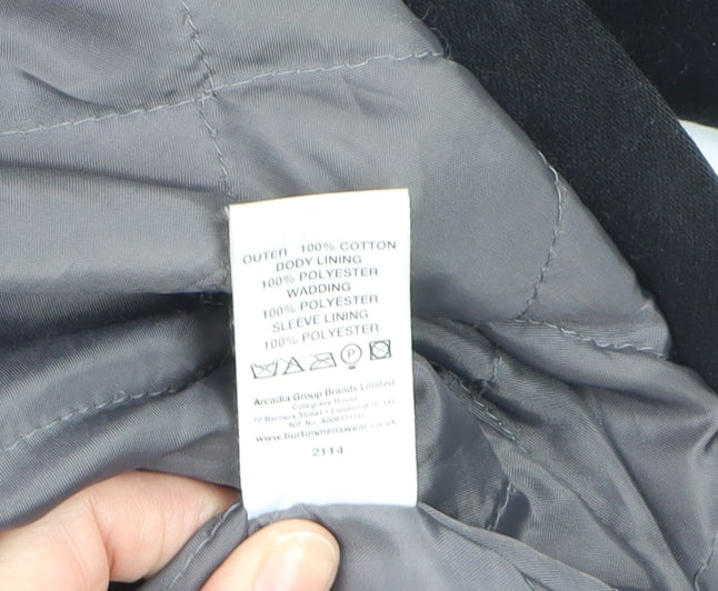 Burton Mens Black Cotton Lined Mid-Length Jacket Size M
