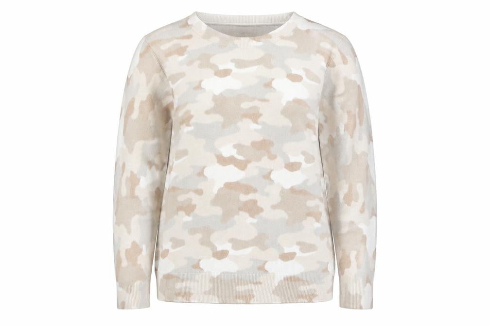 Marks & Spencer Women Beige Camouflage Jumper Size 12