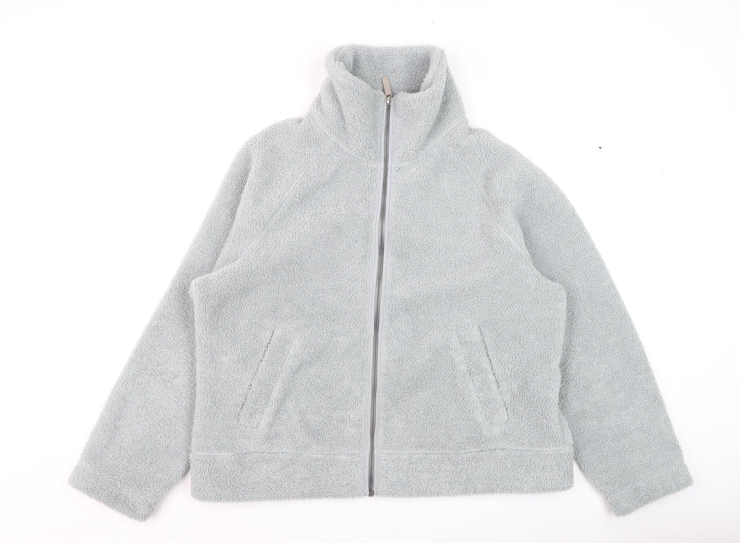 Part Two Womens Grey Fleece Zip Jacket Size 14 Warm Autumn Layer