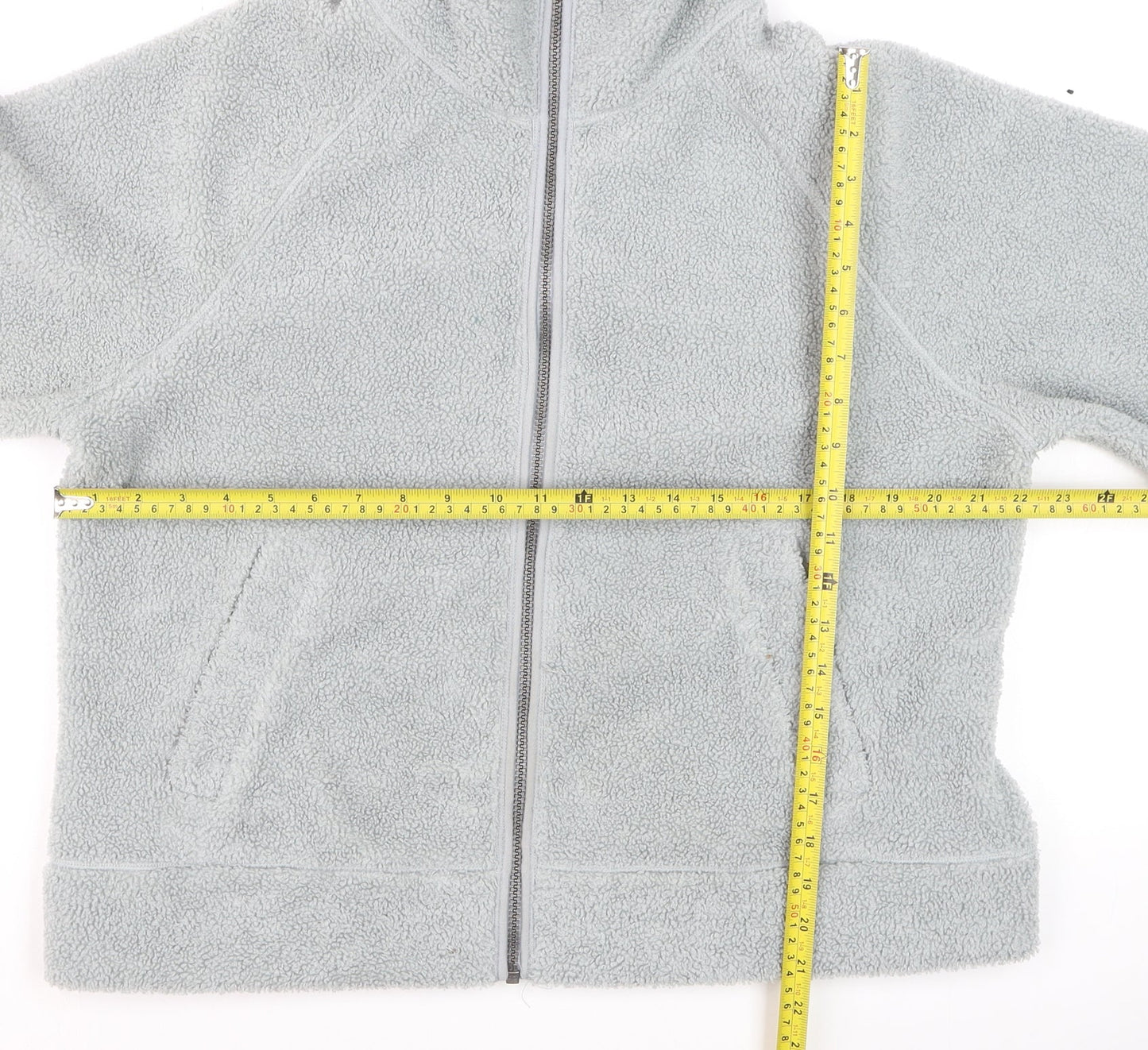 Part Two Womens Grey Fleece Zip Jacket Size 14 Warm Autumn Layer