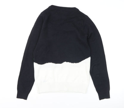 Next Womens Black Christmas Penguin Jumper XS Pullover Knit
