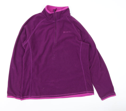 Mountain Warehouse Womens Purple Fleece Pullover Hoodie Size 14