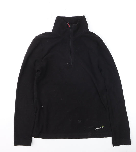 Gelert Women's Black Fleece Pullover Sweatshirt Size 8 UK 1/2 Zip