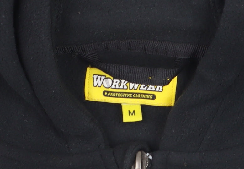 Workwear Men's Black Full Zip Fleece Hoodie Medium