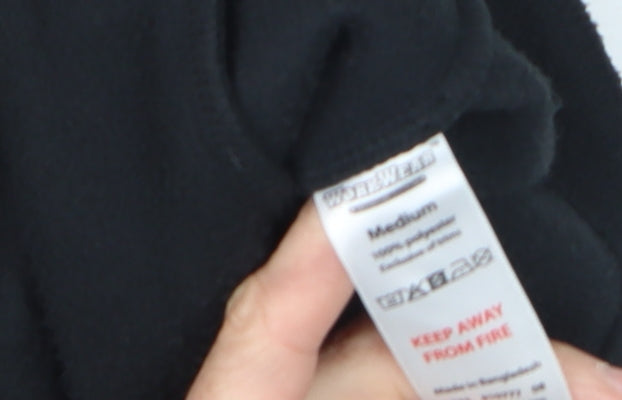 Workwear Men's Black Full Zip Fleece Hoodie Medium