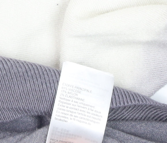 Mint Velvet Womens Grey Ombre Knit Jumper Size 14 Boat Neck
