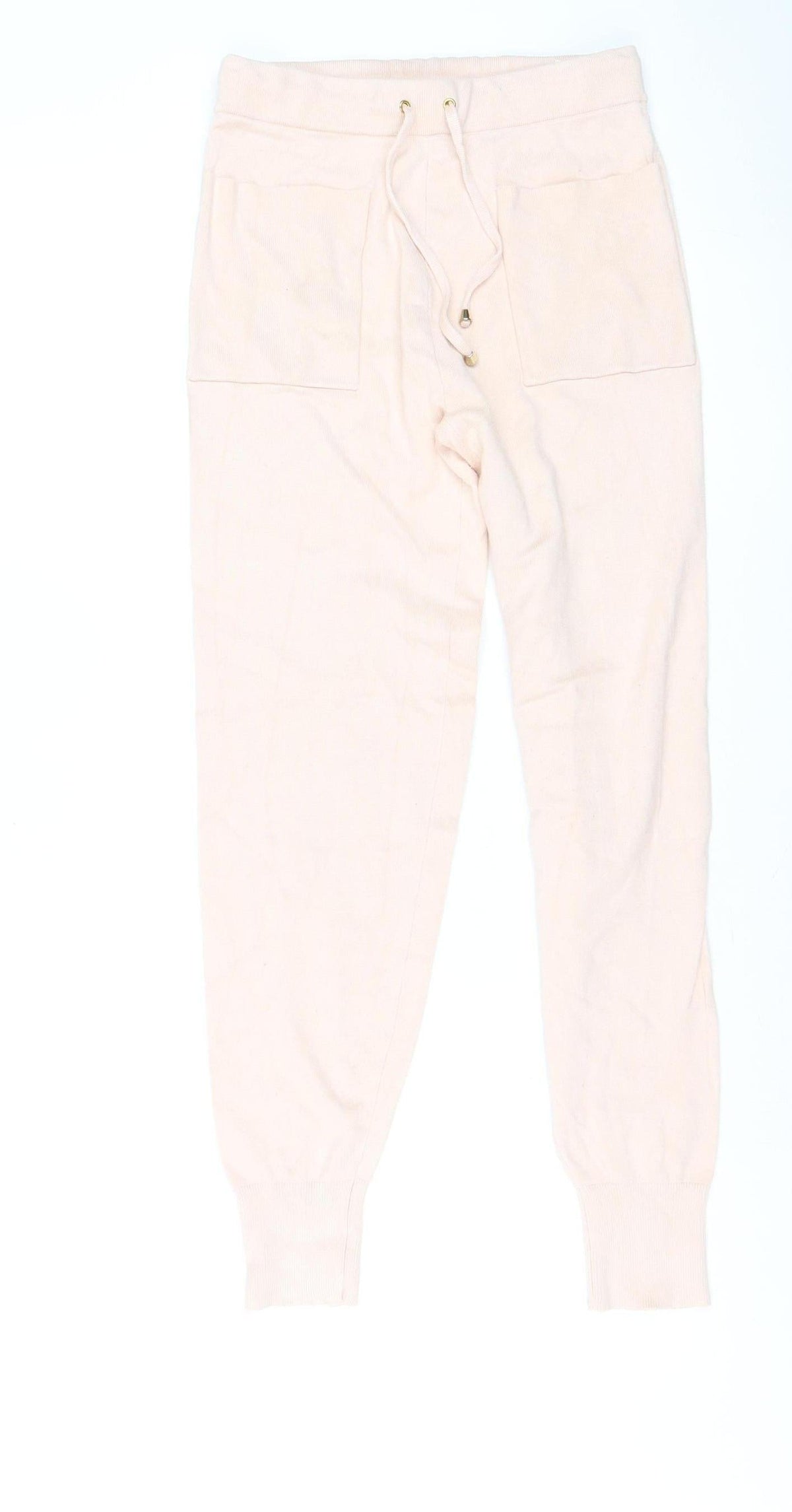 Oasis Women Pink XS Jogger Trousers Cotton Blend Elastic Waist