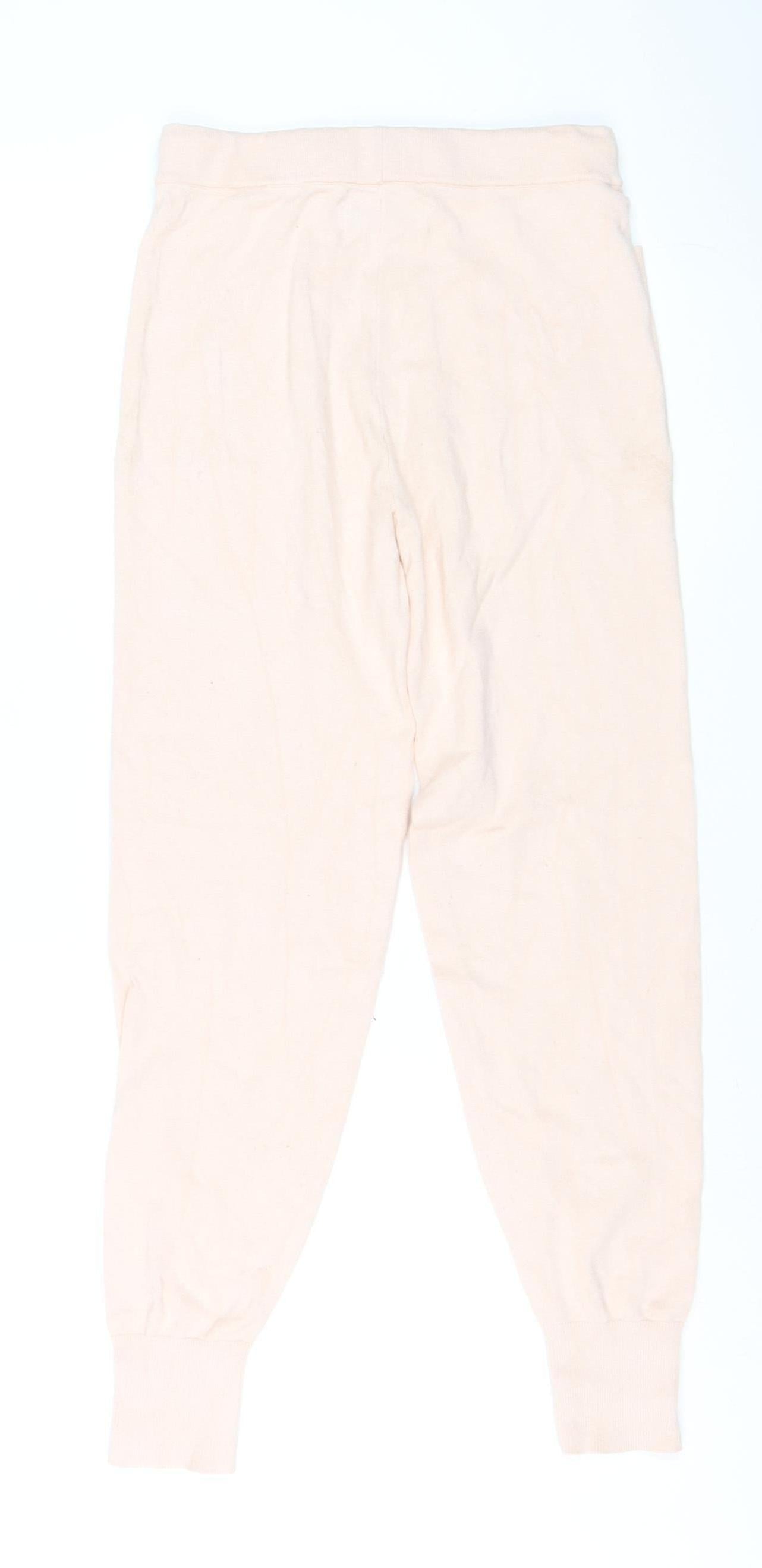 Oasis Women Pink XS Jogger Trousers Cotton Blend Elastic Waist