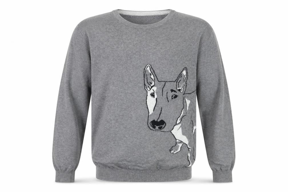 Next Men’s Grey Dog Graphic Cotton Crew Neck Jumper Size M