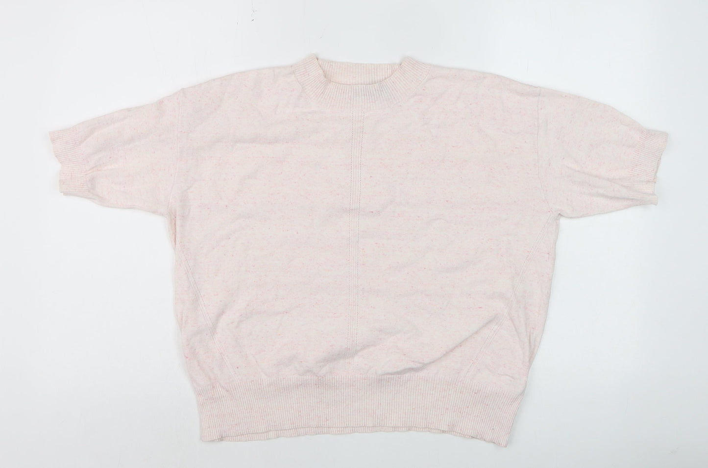 Marks and Spencer Women’s Pink Crew Neck Short Sleeve Jumper Size M