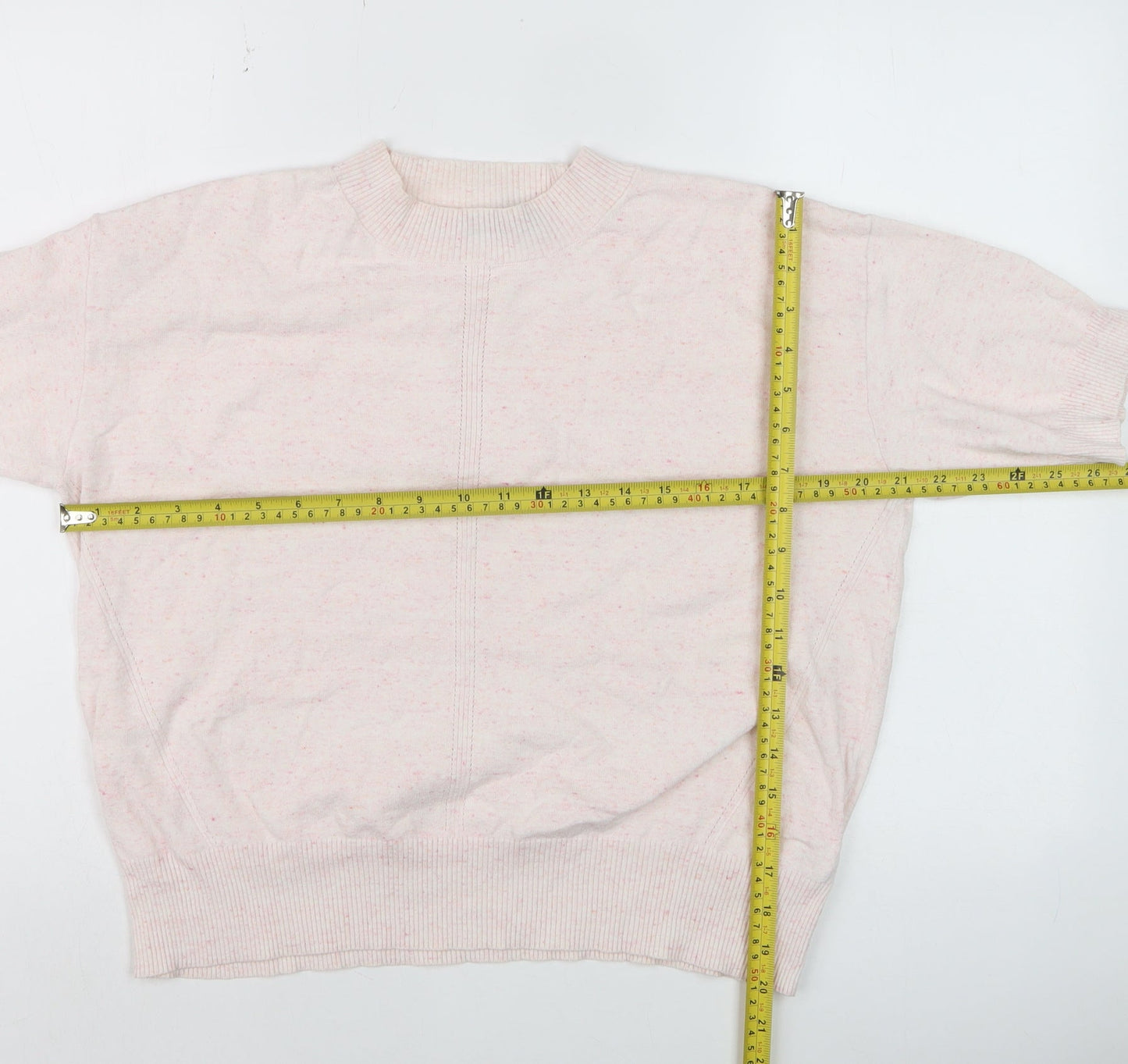 Marks and Spencer Women’s Pink Crew Neck Short Sleeve Jumper Size M