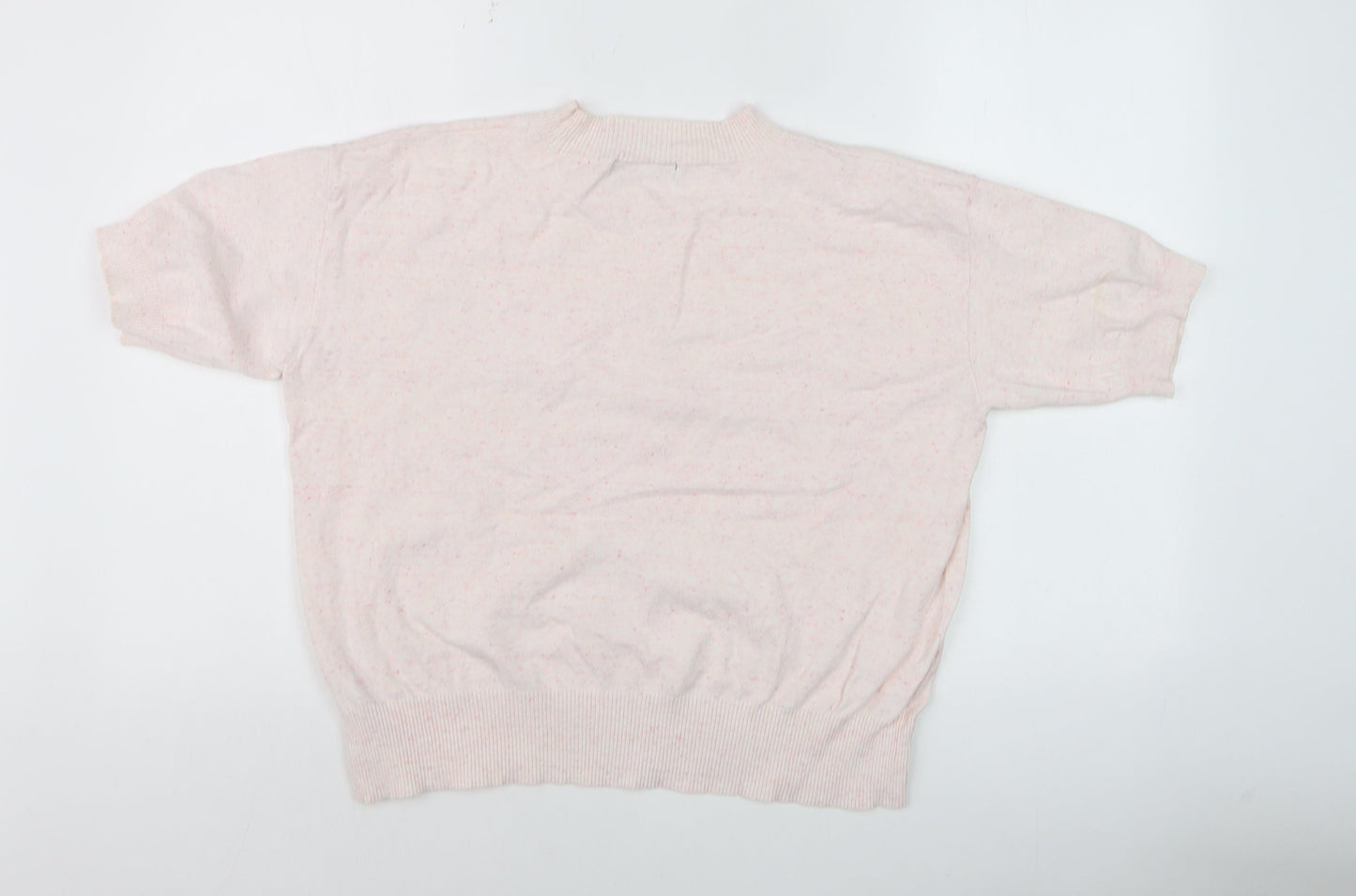 Marks and Spencer Women’s Pink Crew Neck Short Sleeve Jumper Size M
