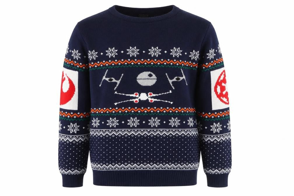 Numskull Men's Blue Star Wars Christmas Jumper 2XL Pullover Knit