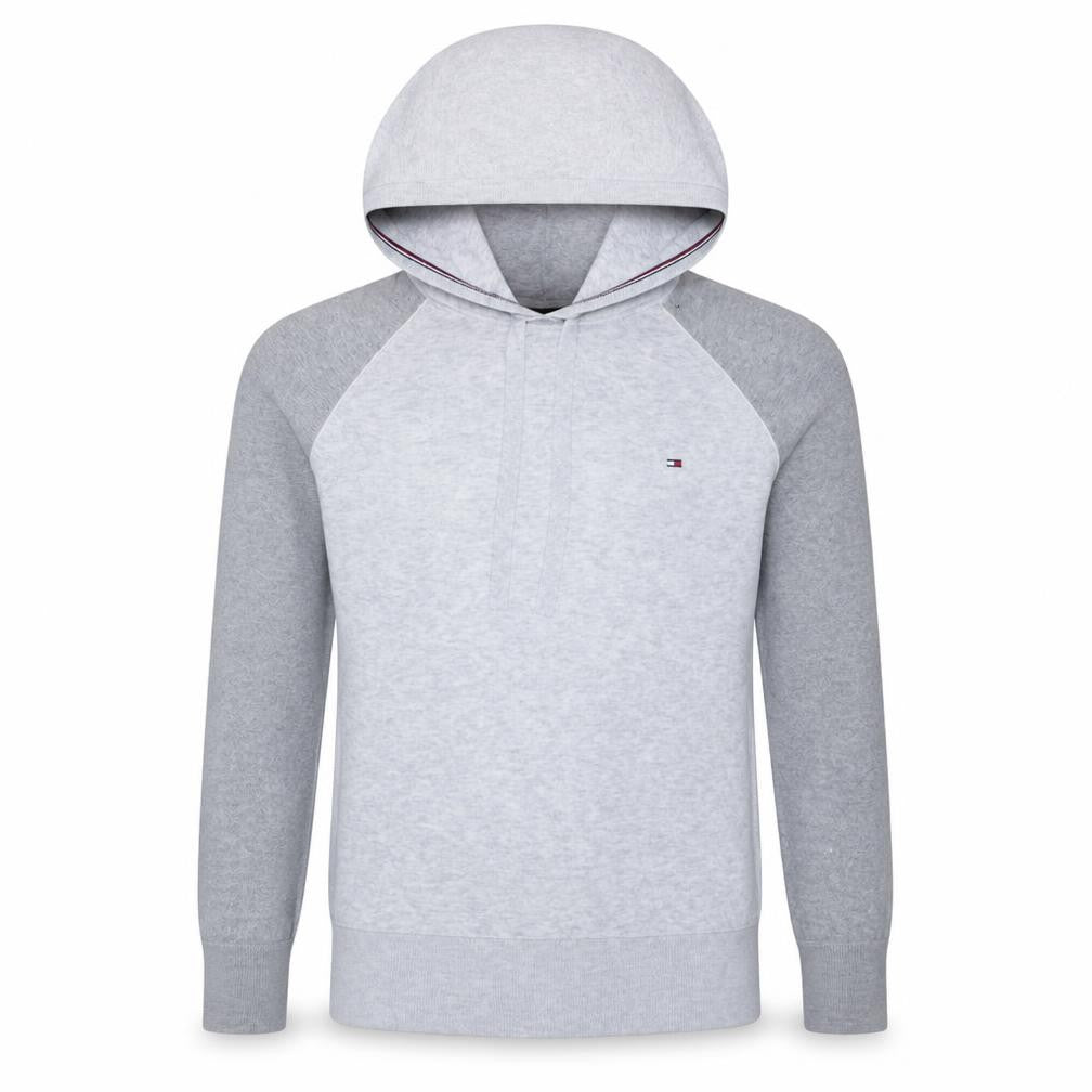 Tommy Hilfiger Men’s Grey Pullover Hoodie Medium Logo Cotton