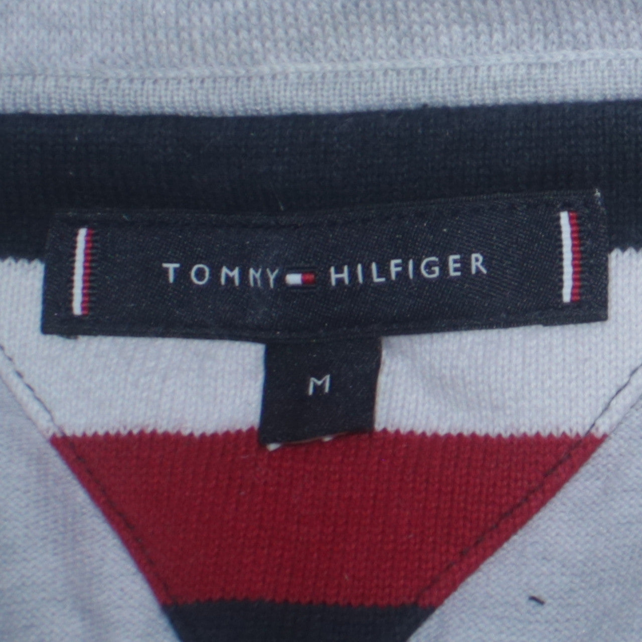 Tommy Hilfiger Men’s Grey Pullover Hoodie Medium Logo Cotton