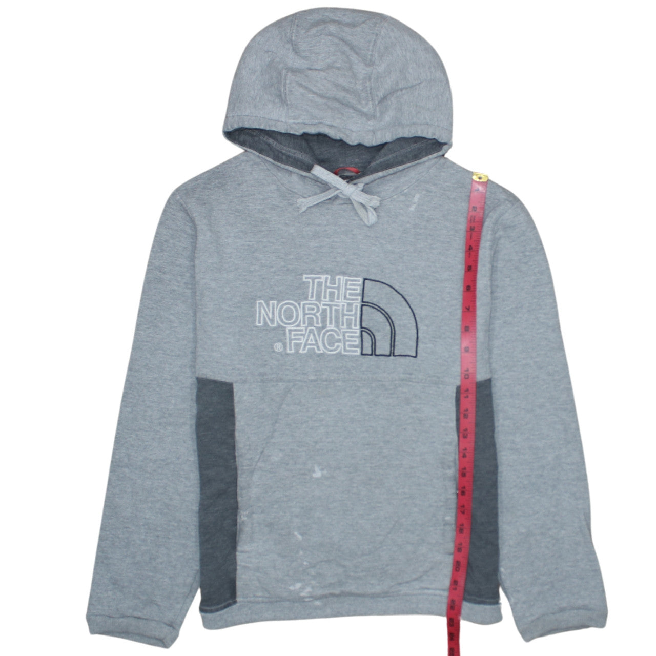 The North Face Men's Grey Pullover Hoodie Size M Embroidered Logo