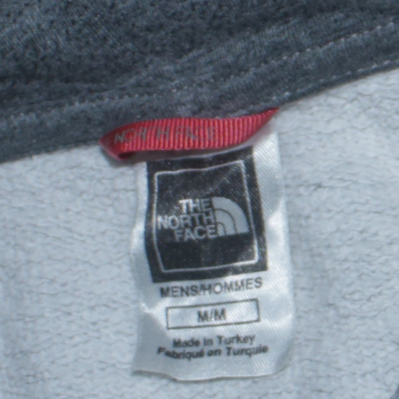 The North Face Men's Grey Pullover Hoodie Size M Embroidered Logo