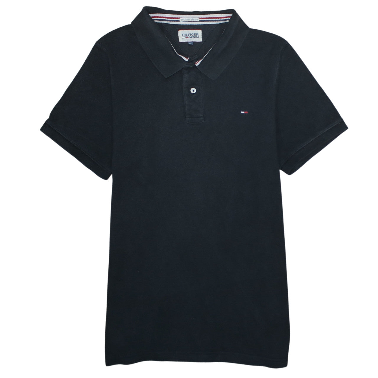 Tommy Hilfiger Men's Black Polo Shirt XL Cotton Classic Style