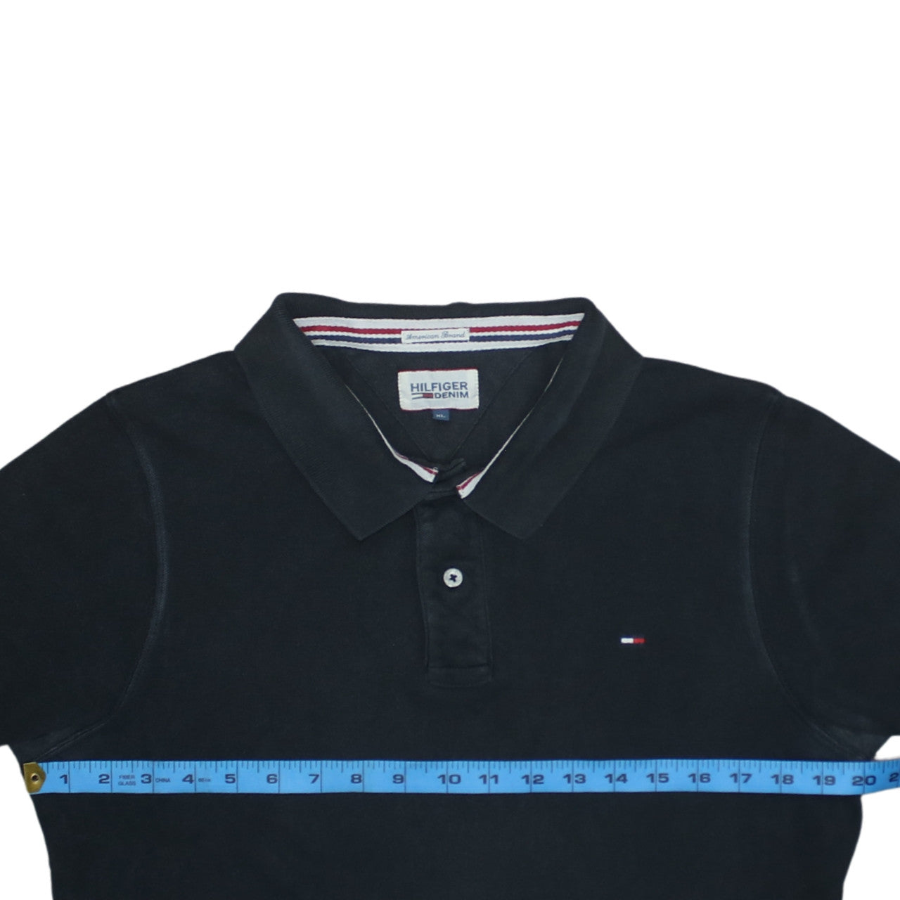 Tommy Hilfiger Men's Black Polo Shirt XL Cotton Classic Style