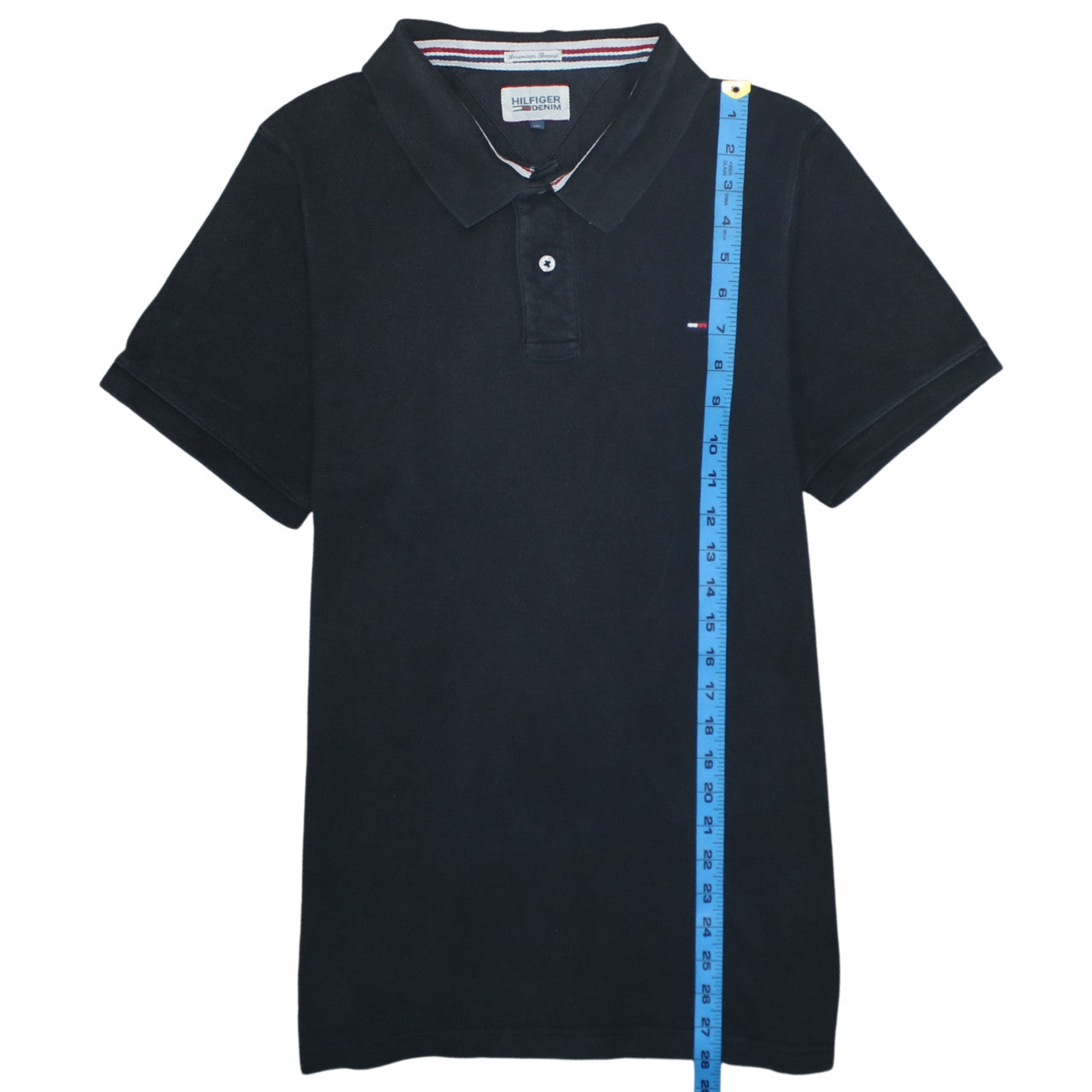 Tommy Hilfiger Men's Black Polo Shirt XL Cotton Classic Style