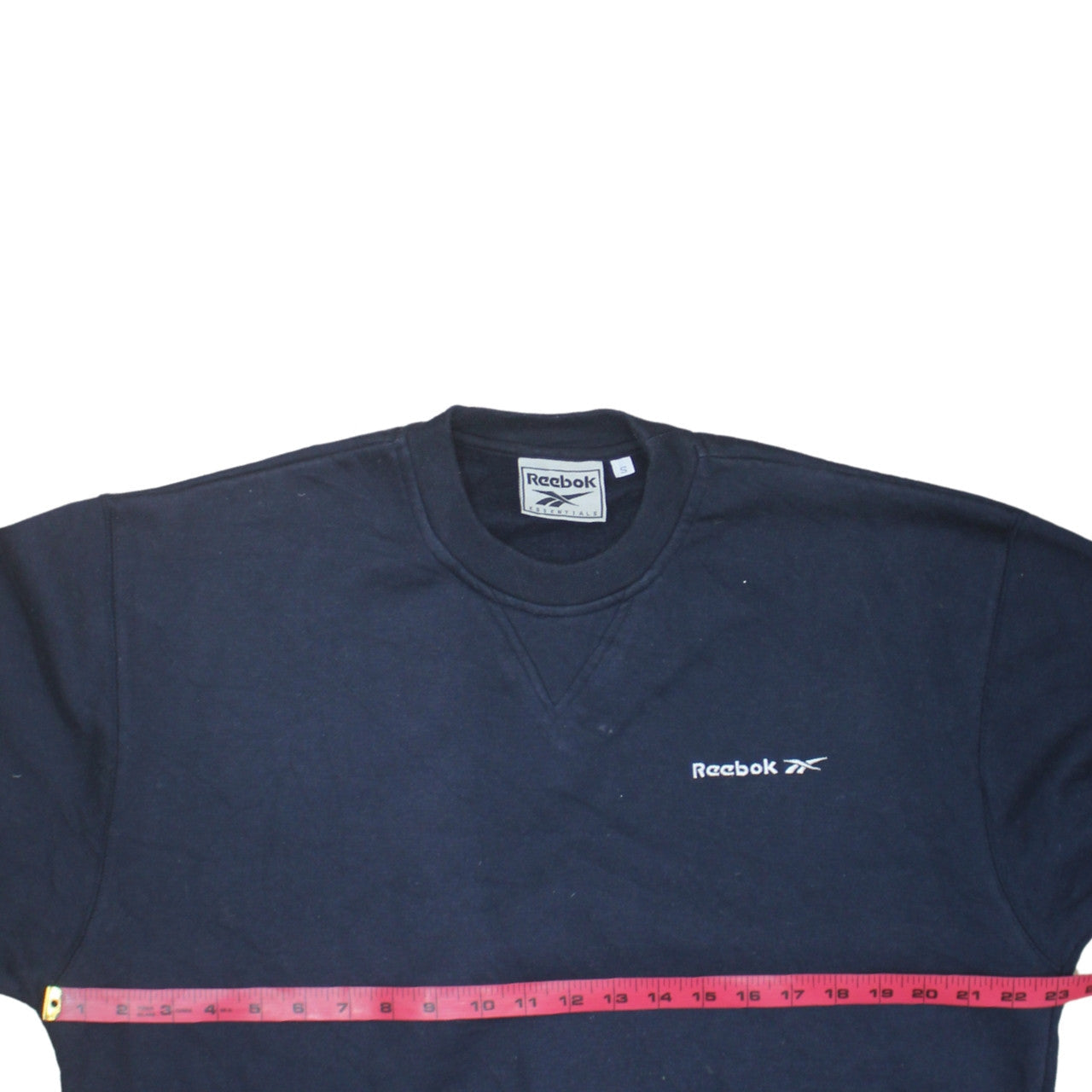 Reebok Men's Blue Pullover Sweatshirt Small Crew Neck Logo Fleece