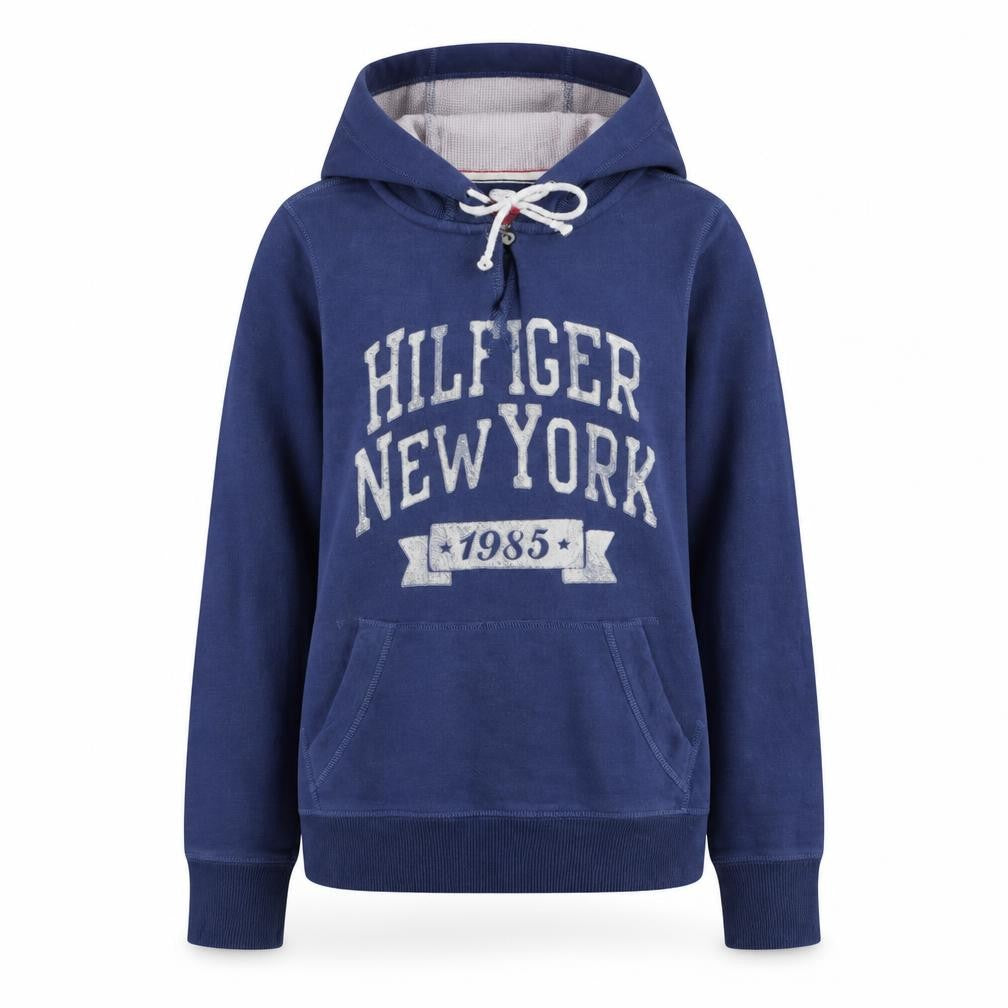 Tommy Hilfiger Denim Women's Blue Pullover Hoodie Medium