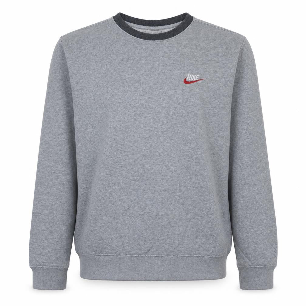 Nike Men's Grey Crew Neck Pullover Sweatshirt Size M