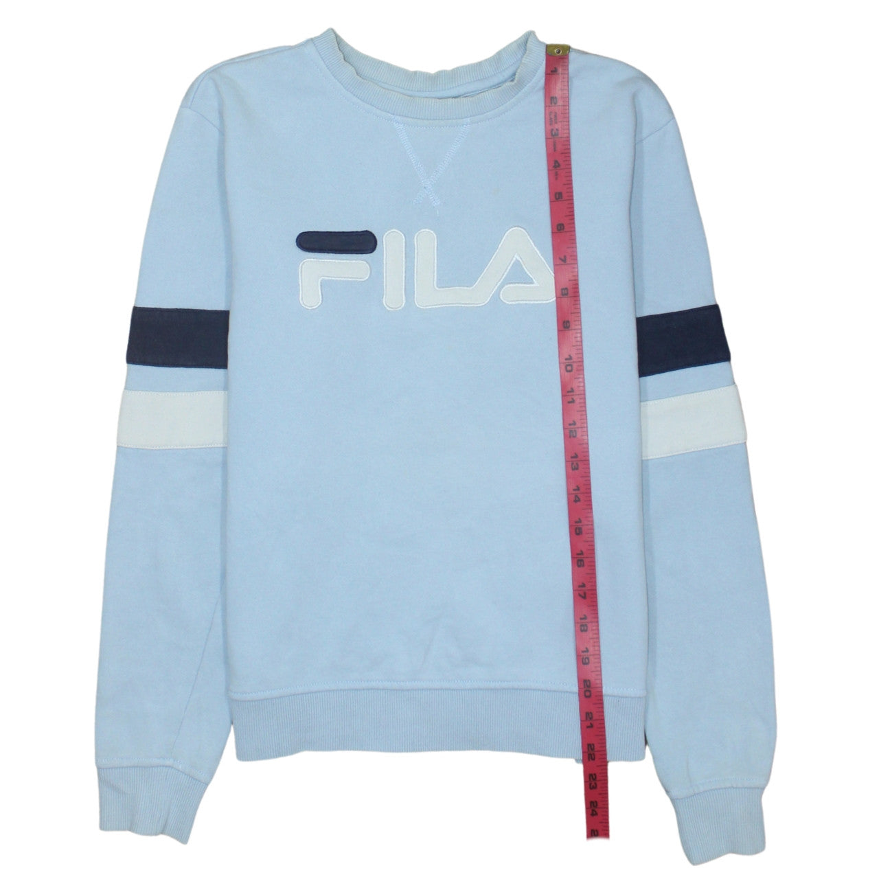 Fila Women's Light Blue Crew Neck Logo Sweatshirt Size S