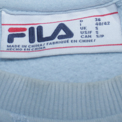 Additional view of Fila Women's Light Blue Crew Neck Logo Sweatshirt, size S
