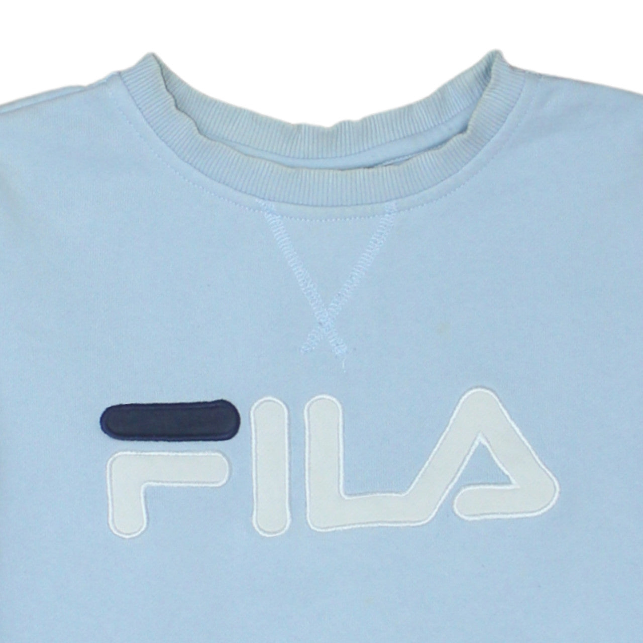 Fila Women's Light Blue Crew Neck Logo Sweatshirt Size S