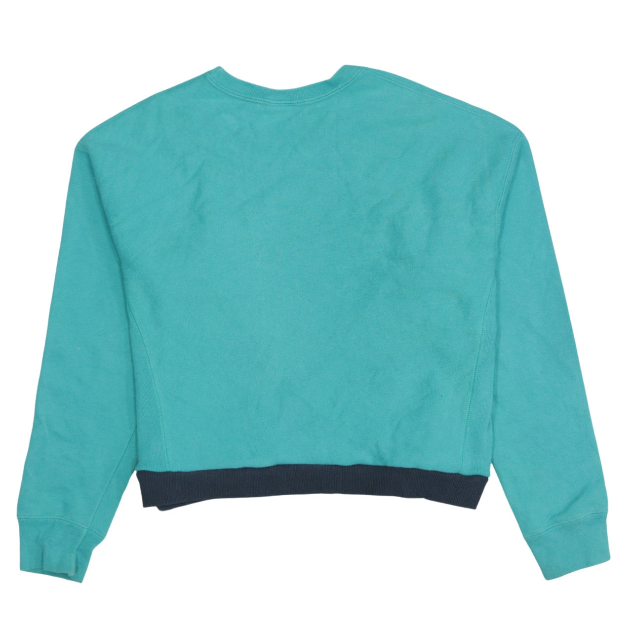 Champion Womens Teal Reverse Weave Sweatshirt Medium Crew Neck Cotton Blend