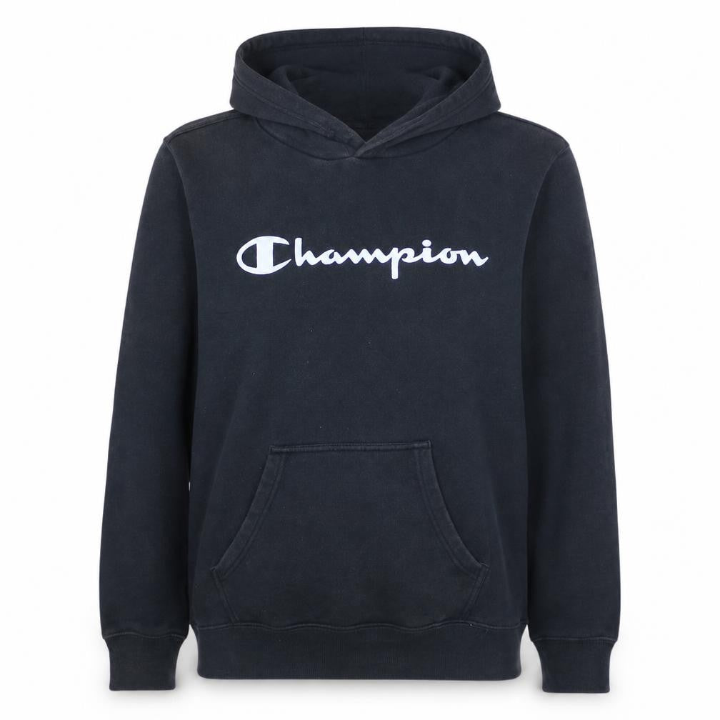 Champion Womens Black Small Pullover Hoodie Logo Print