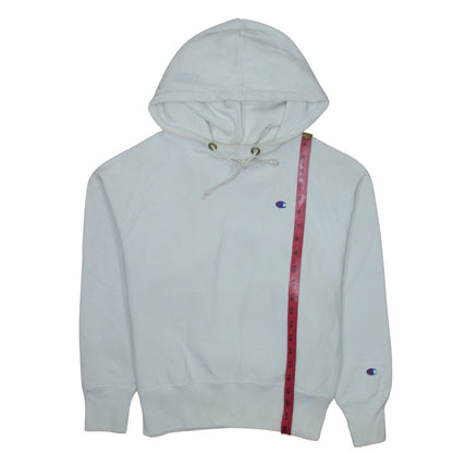 Champion Women White Small Pullover Hoodie Reverse Weave Cotton Blend