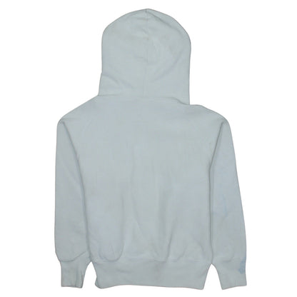 Champion Women White Small Pullover Hoodie Reverse Weave Cotton Blend