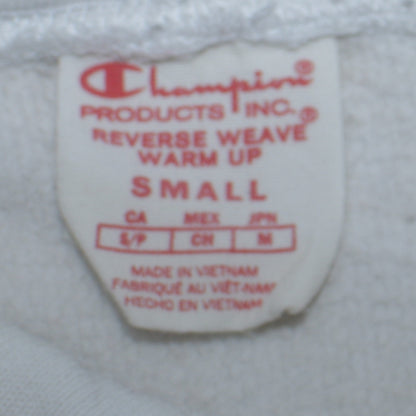Champion Women White Small Pullover Hoodie Reverse Weave Cotton Blend