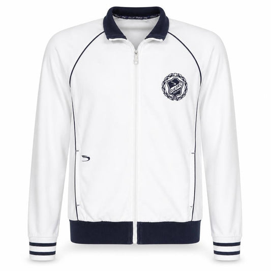 Diesel Men's White Track Jacket M Sports Zip Athletic Top