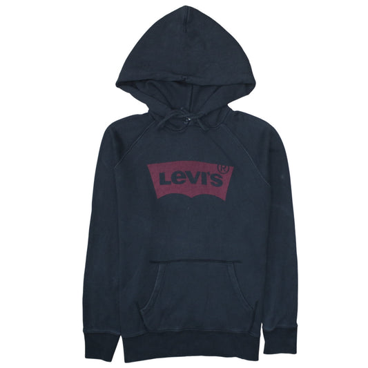 Levi's Mens Black Pullover Hoodie M Regular Fit Graphic Logo