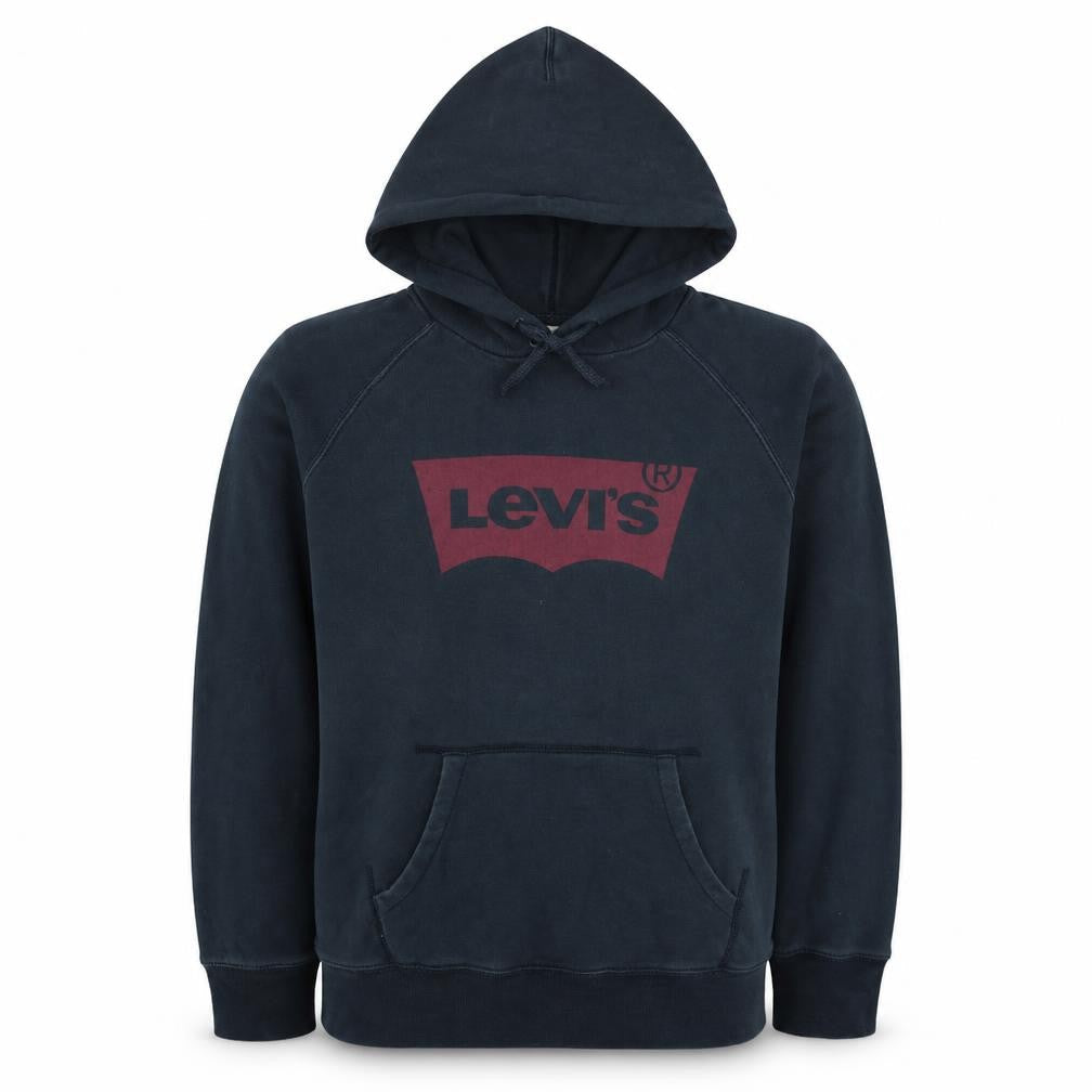 Levi's Mens Black Pullover Hoodie M Regular Fit Graphic Logo