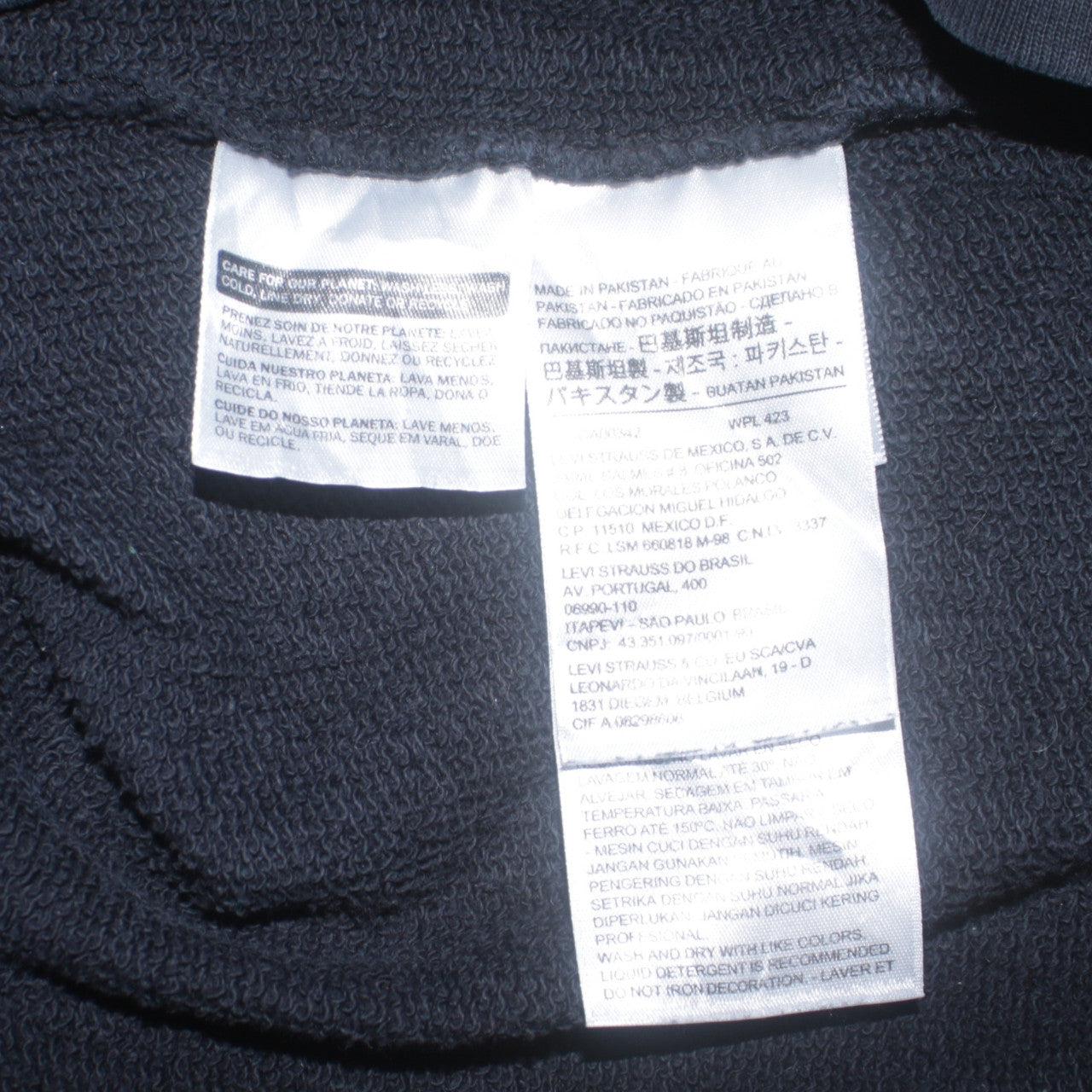 Levi's Mens Black Pullover Hoodie M Regular Fit Graphic Logo